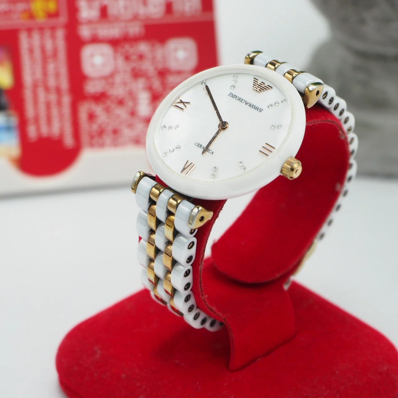นาฬิกา Emporio Armani Strap Gianni T-Bar White AR1489