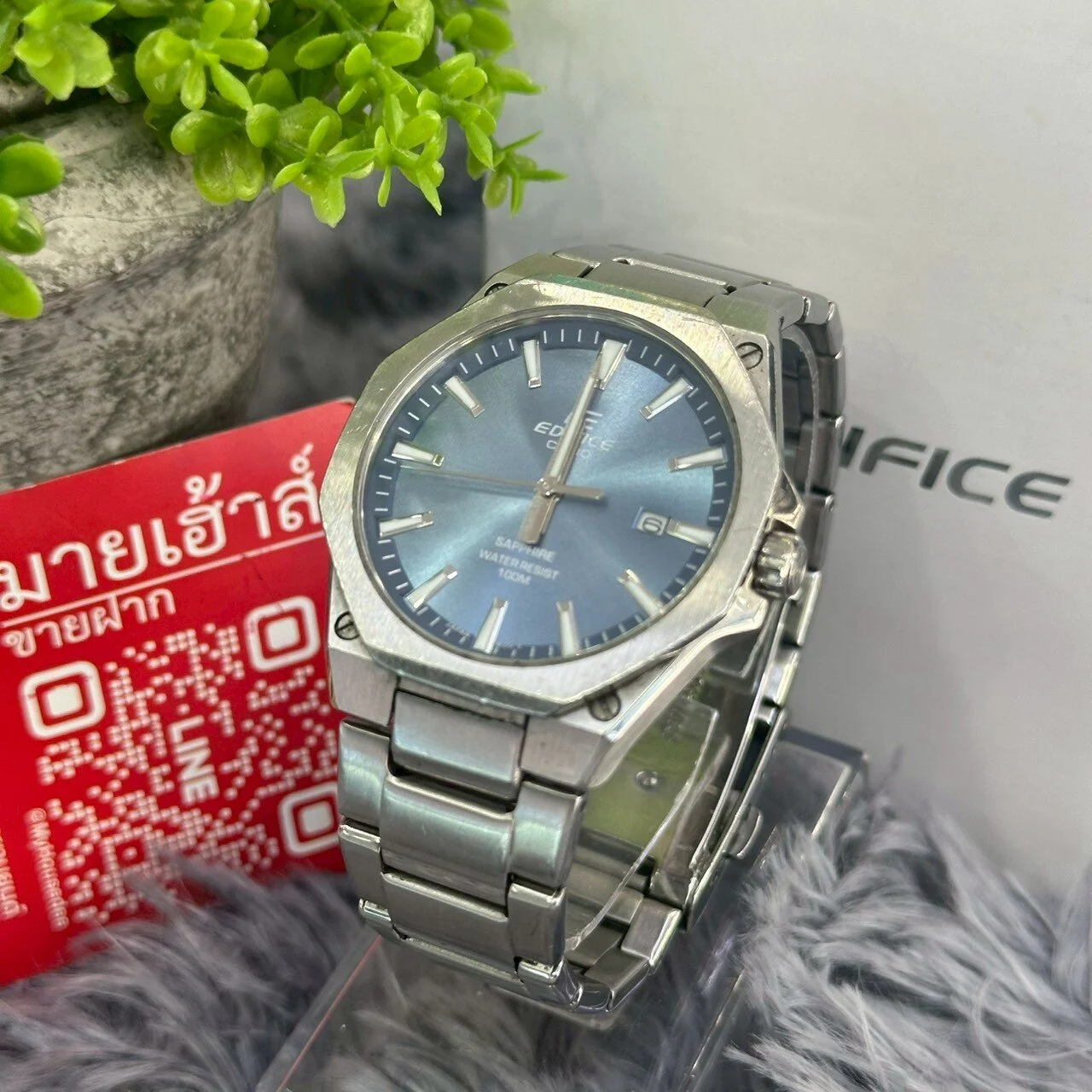 นาฬิกา Casio EDIFICE 3-HAND ANALOG Sapphire EFR-S108 รูปที่ 1
