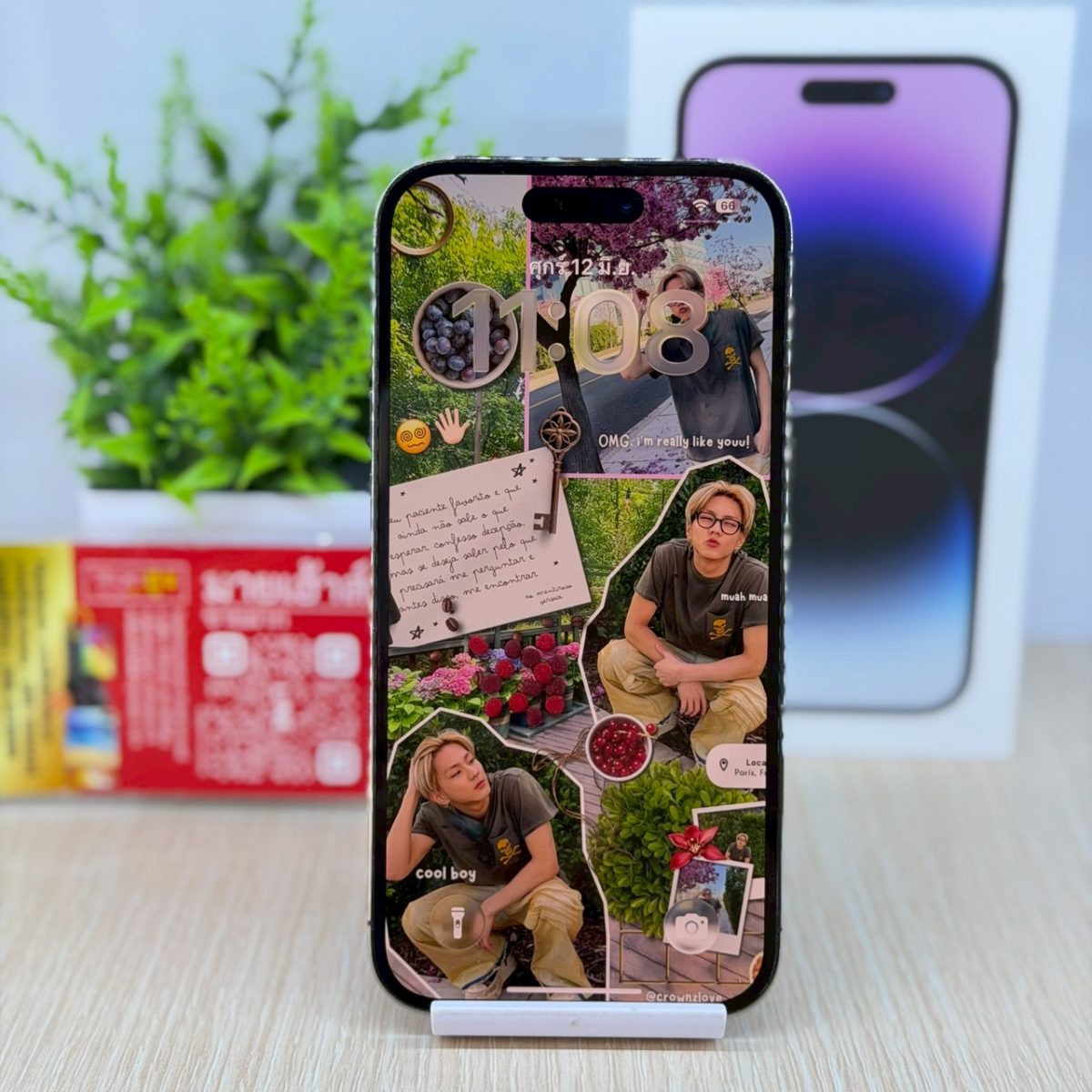 โทรศัพท์มือถือ iPhone 14 Pro 256GB/ZP สีม่วง รูปที่ 1